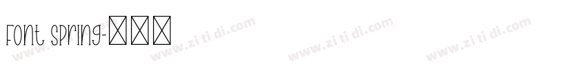 Font spring字体转换